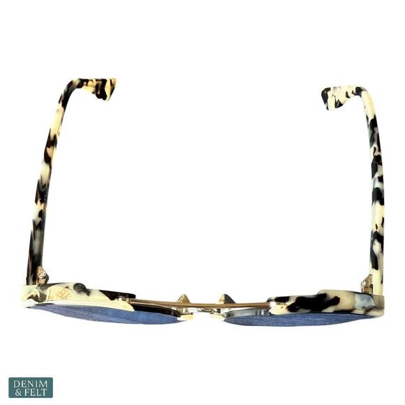 Christian Dior Abstract Aviator Sunglasses Beige Grey Tortoise Mirrored Lenses main image 5